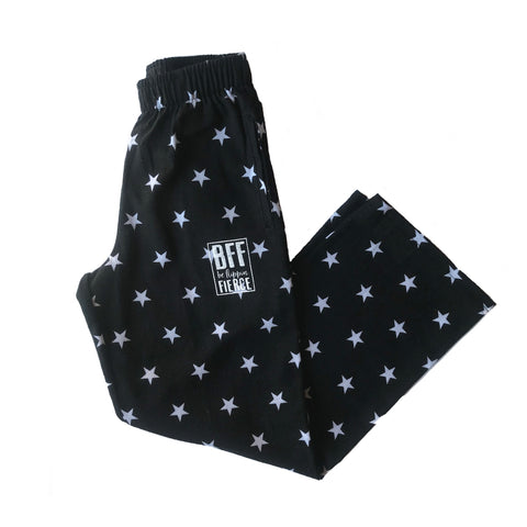 Lounge BFF Logo Pants - Black/White Star