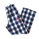 Lounge BFF Logo Pants - Navy Buffalo Plaid