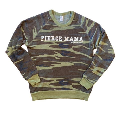 Fierce Mama Camo Crewneck Sweatshirt