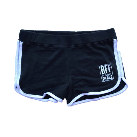 Retro BFF Logo Shorts - Black