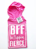 Be Flippin Fierce™️ Youth Hooded T in Hot Pink