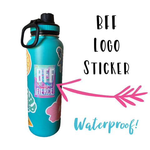 Water Bottle Sticker - Logo Swirl