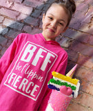 Be Flippin Fierce™️ Youth Hooded T in Hot Pink