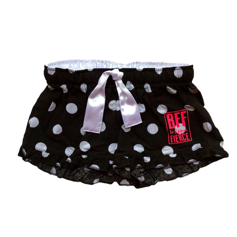 Lounge BFF Logo Shorts - Black/White Dot