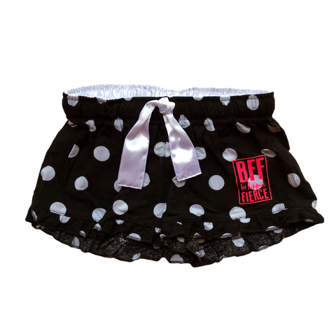 Lounge BFF Logo Shorts - Black/White Dot