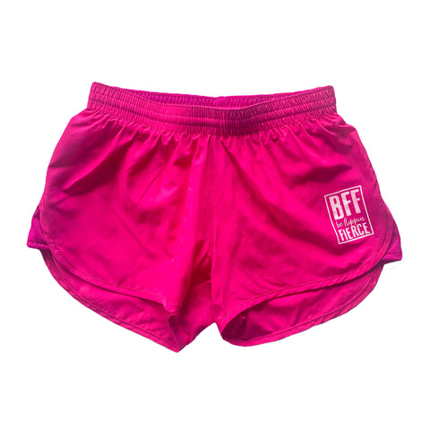 Athletic BFF Logo Shorts - Dark Pink