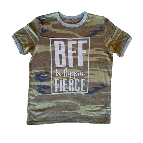 Be Flippin Fierce™️ Camo Ringer